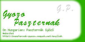 gyozo paszternak business card