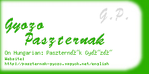 gyozo paszternak business card